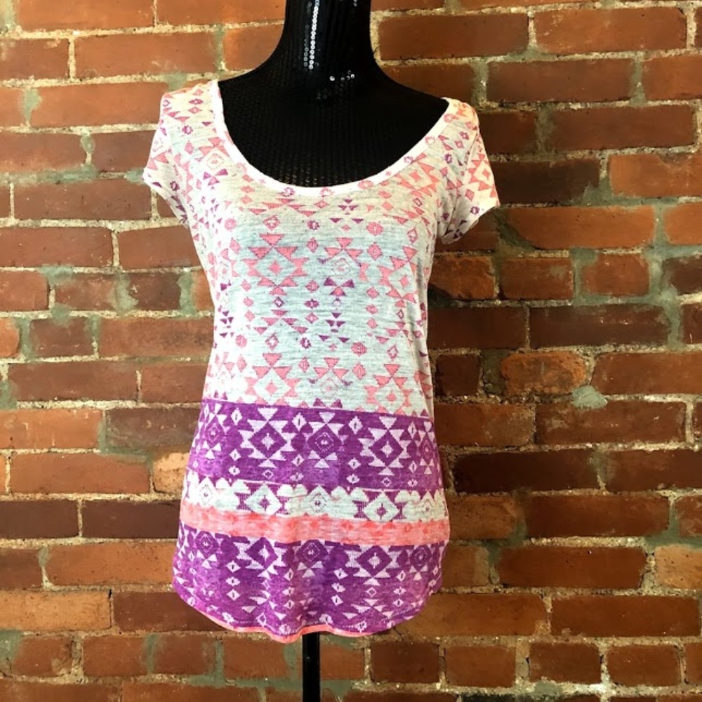 Patterned Sheer T-Shirt